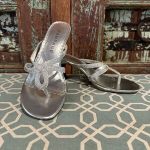 Rampage Glittering Silver Heels